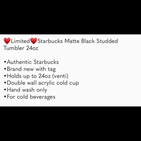 Starbucks Matte black studded Venti cold cup. Starbucks flat black studded cup - Picture 11 of 12